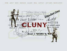 Tablet Screenshot of clunybistro.com